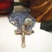 Our Lady of Fatima Blue Glass Catholic Rosary - FREE SHIPPING