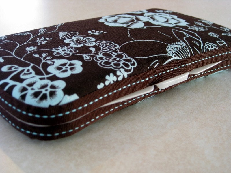 Boutique Baby Wipes Case in Blue Flowers