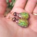 In the Mood Earrings -- Gorgeous Color-Changing Mood Teardrops w Purple Crystals & Copper Stardust Beads // Proceeds Aid Disaster Relief