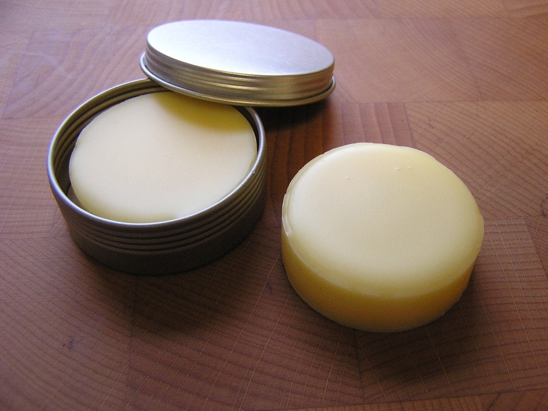 Cocoa & Shea Butter LOTION BAR Infused with Calendula and Chamomile, Travel Size in Metal Tin