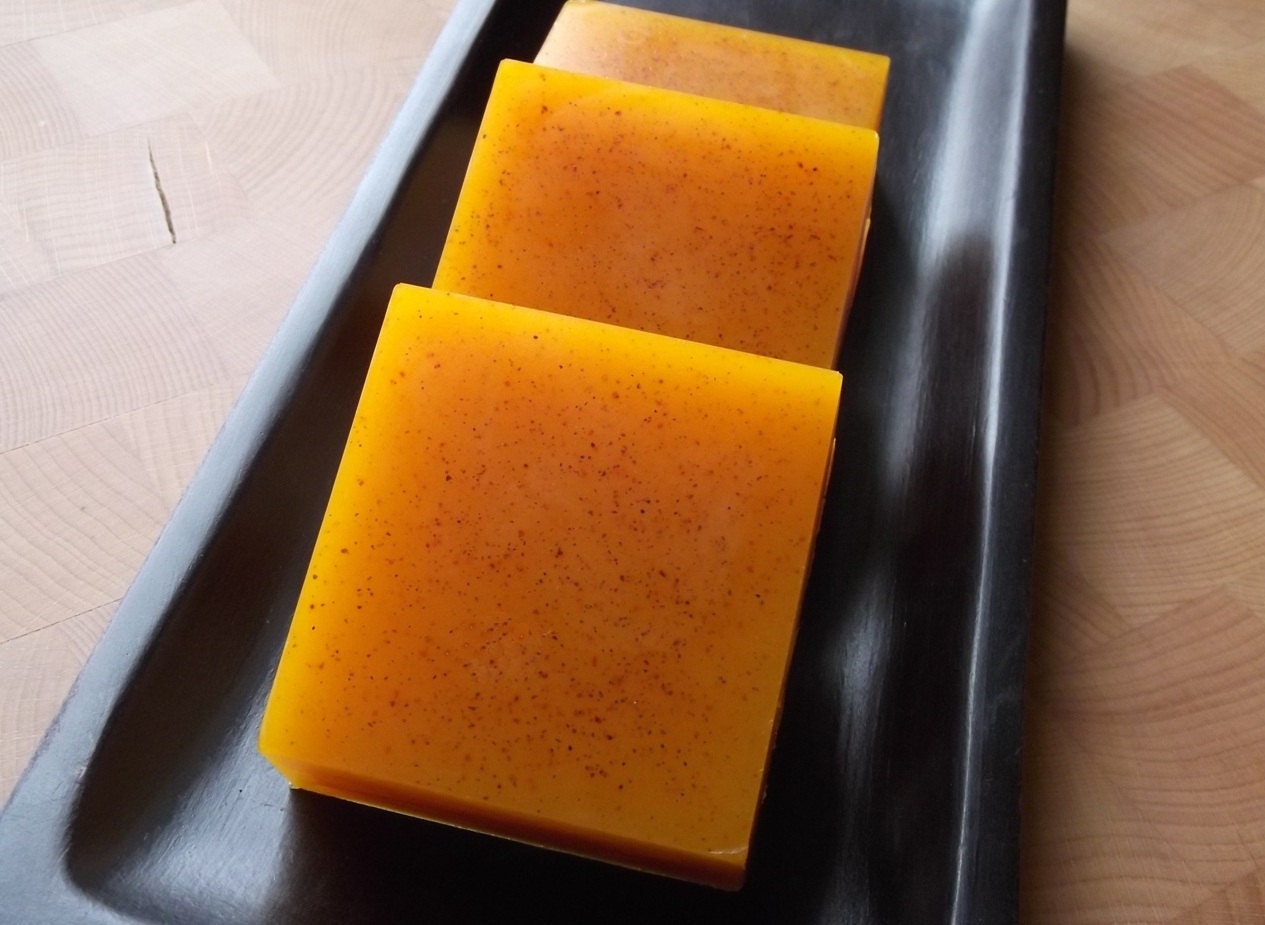 ORANGE SPICE Honey Soap, Glycerin Soap, square