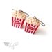 Popcorn Earrings - Handmade polymer clay miniatures with surgical steel ear wires