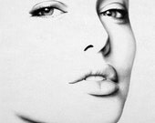 Angelina Jolie Pencil Drawing Fine Art Print Signed by Artist