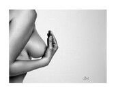 Female Nude Pencil Drawing Fine Art Print Signed by Artist