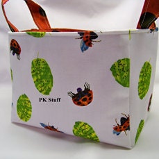 PK Fabric Basket in Grouchy Ladybug