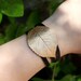 Leather Wrap Bracelet - Eco Friendly Recycled Bronze - Large Rose Leaf