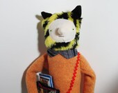 Tiger Boyfriend Geek with Orange Sweater