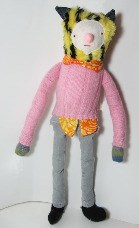 Tiger Doll in Pink Sweater