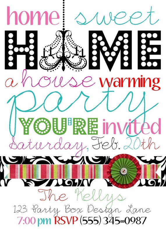Home Sweet Home Housewarming Invite (20 printed 5 by 7)
