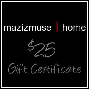 Gift Certificate 25 USD - Modern Pillows - Decorative Outdoor Cushions - Mazizmuse Home Holiday - Home Decor - Christmas Birthday