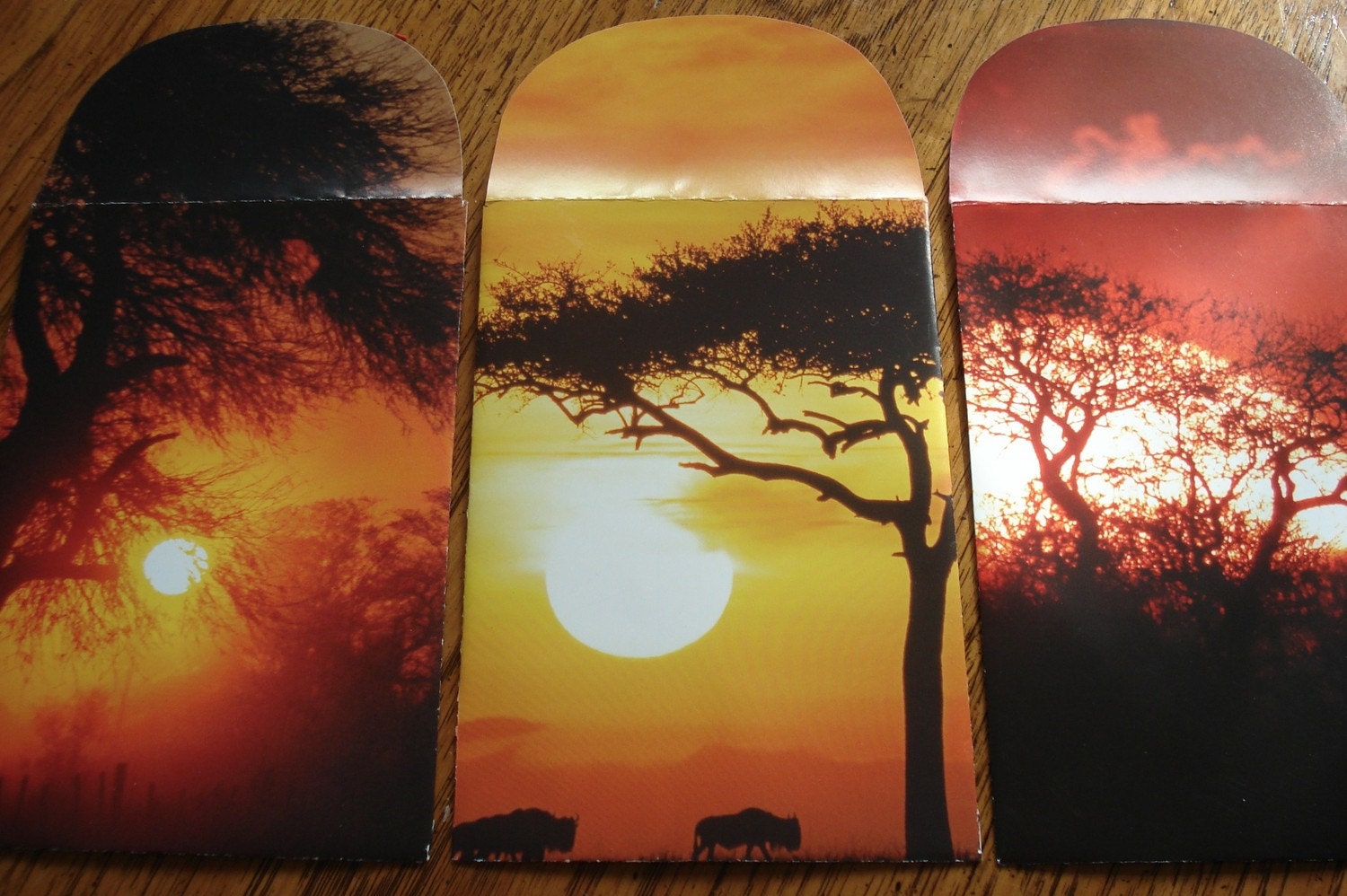Sunsets - 3 Handmade Envelopes
