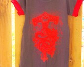 Upcycled tshirt dress girls size 5-6