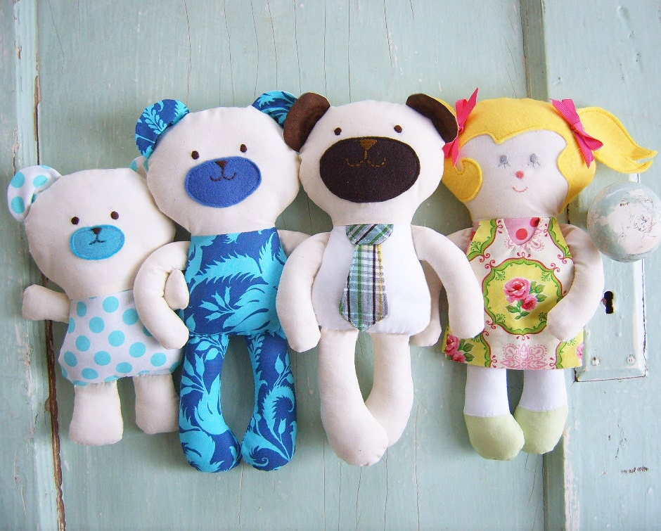 Toy Sewing Pattern - PDF - Goldilocks and the Three Bears