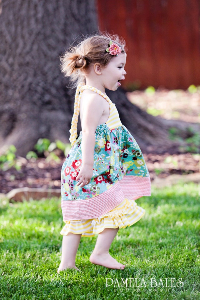 LAST PAIR Lemonade Double Ruffle Knit Shorties -Summer 2012 by Jaxon Jill Designs