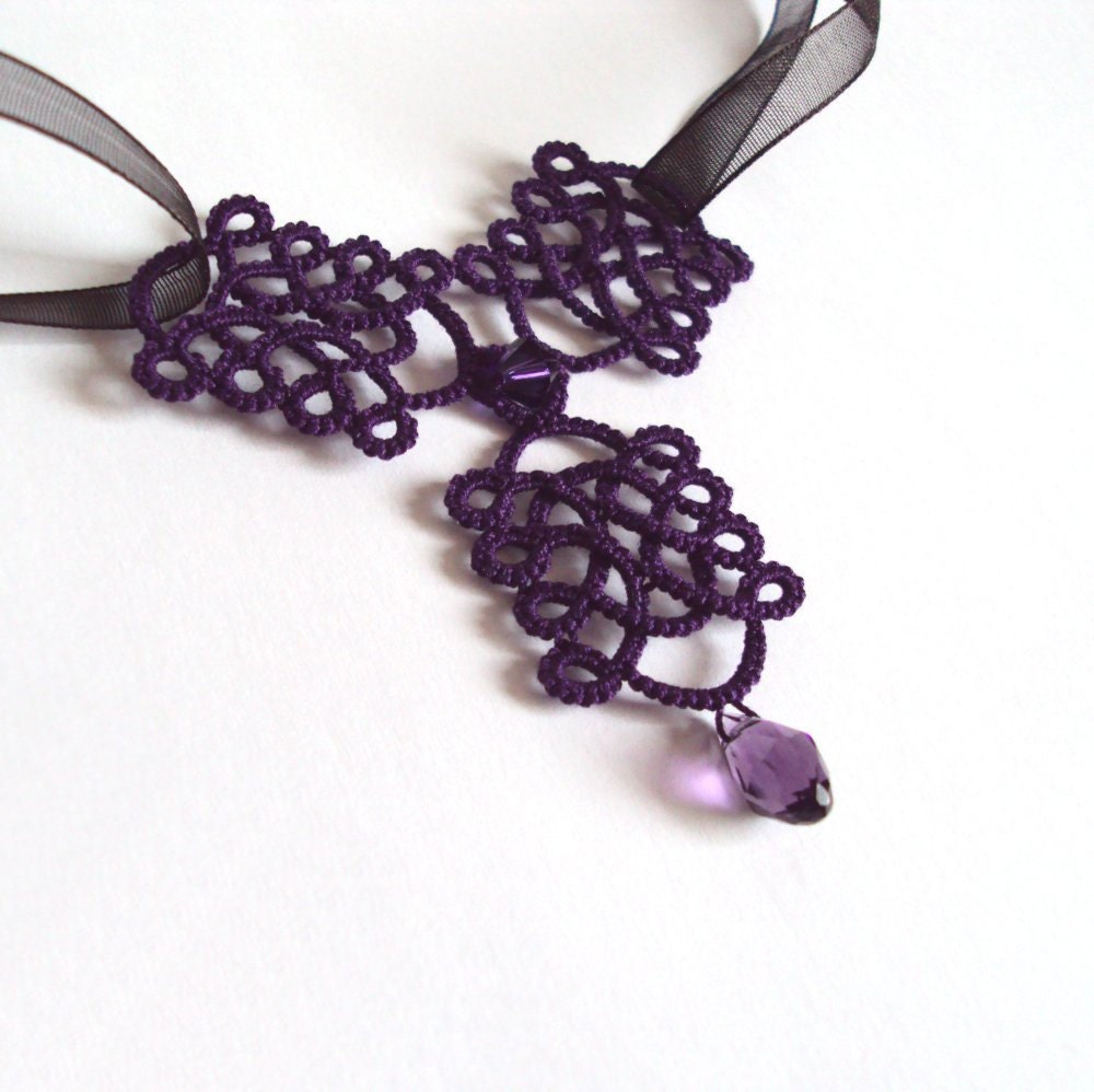 Purple Gothic Necklace - Rhiannon