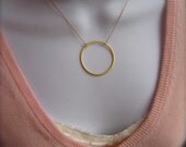 XL Eternity Circle Gold Pendant