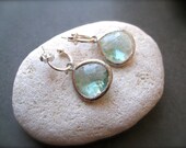 Aqua Silver Earrings