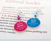 Knit Girl and Yarn Snob Stitch Markers (Set of 2)