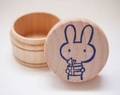 Bunny rabbit wooden gift box