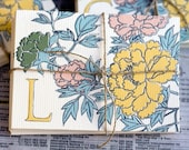 Sweet Peony Monogram Notecards