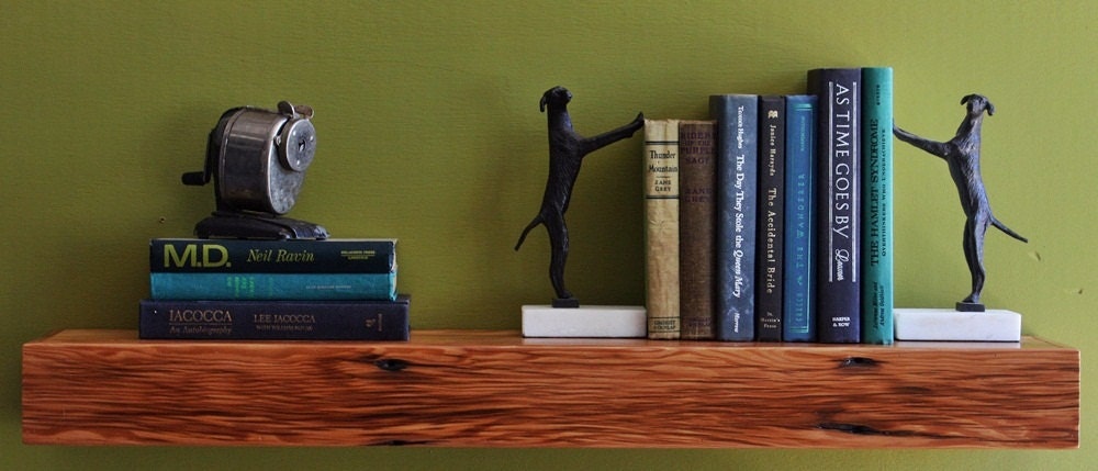 Rustic Modern Barn Wood Floating Shelf (8 inches deep)
