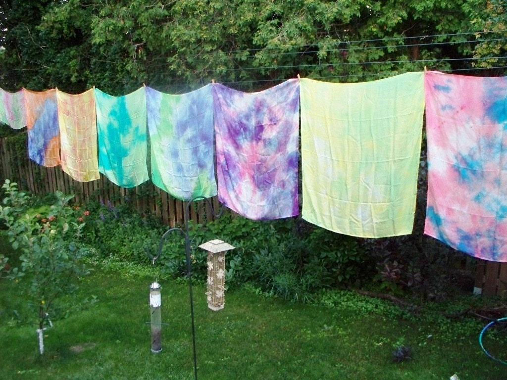 greens and yellows EXTRA large 54 inch playsilk