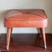 Modern Retro Square Brown Ottoman Stool Foot Rest