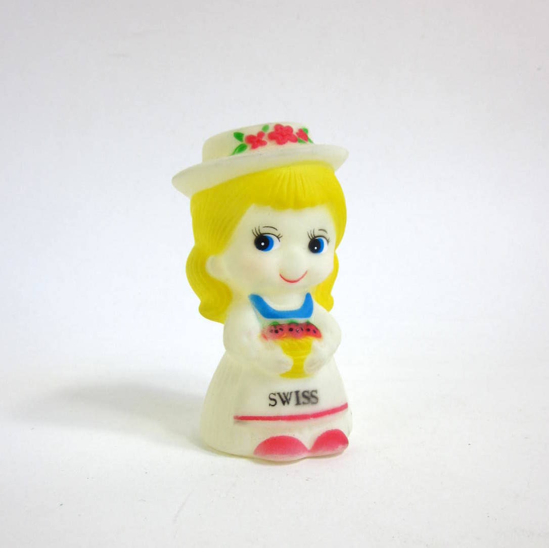 Vintage Swiss Girl Squeak Toy - OopseeDaisies