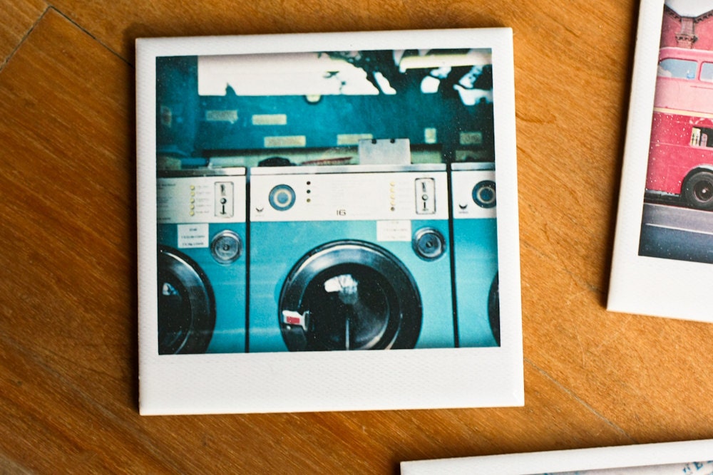 Polaroid Ceramic Coaster - Launderette