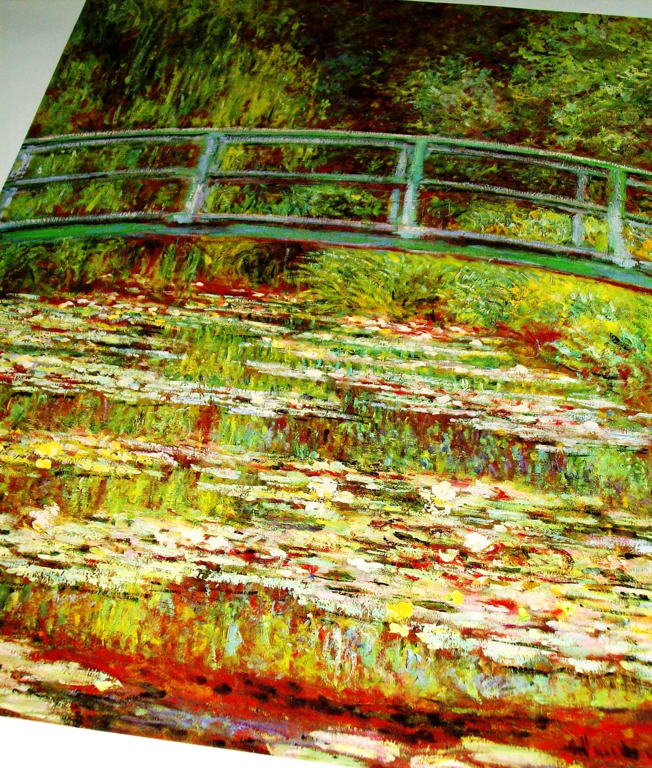 Bridge Over a Pool of Water Lilies - Framable Art Print/ Poster of Monet Painting