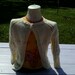 Hand knit girls light cream cardigan/Size 7/Custom orders welcome