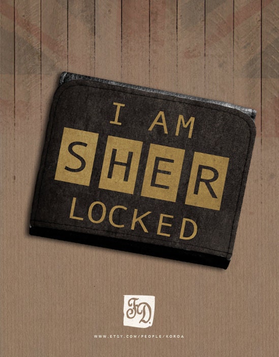 SHERlocked leather wallet , Sherlock Holmes,