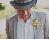 Custom Pinwheel Boutonniere or Corsage set of 3 by Rule42 As Seen on Style Me Pretty