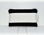 BONDI BEACH COLLECTION - Zipper Pouch - Black and White Stripes