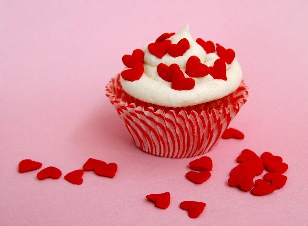 Large Red Heart Confetti Sprinkles for Cupcake Decorating (3 ounces) Il_170x135