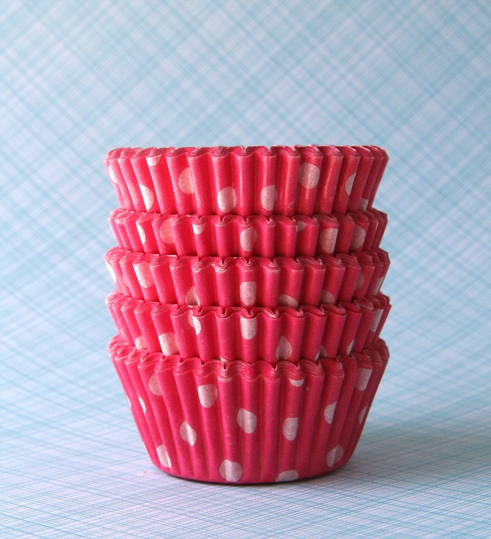 MINI Pink Polka Dot Cupcake Liners (60) Il_170x135