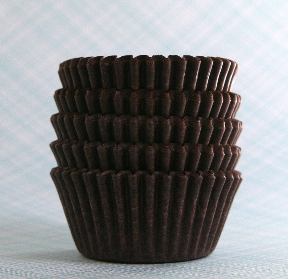 MINI Brown Cupcake Liners Candy Cups (100)