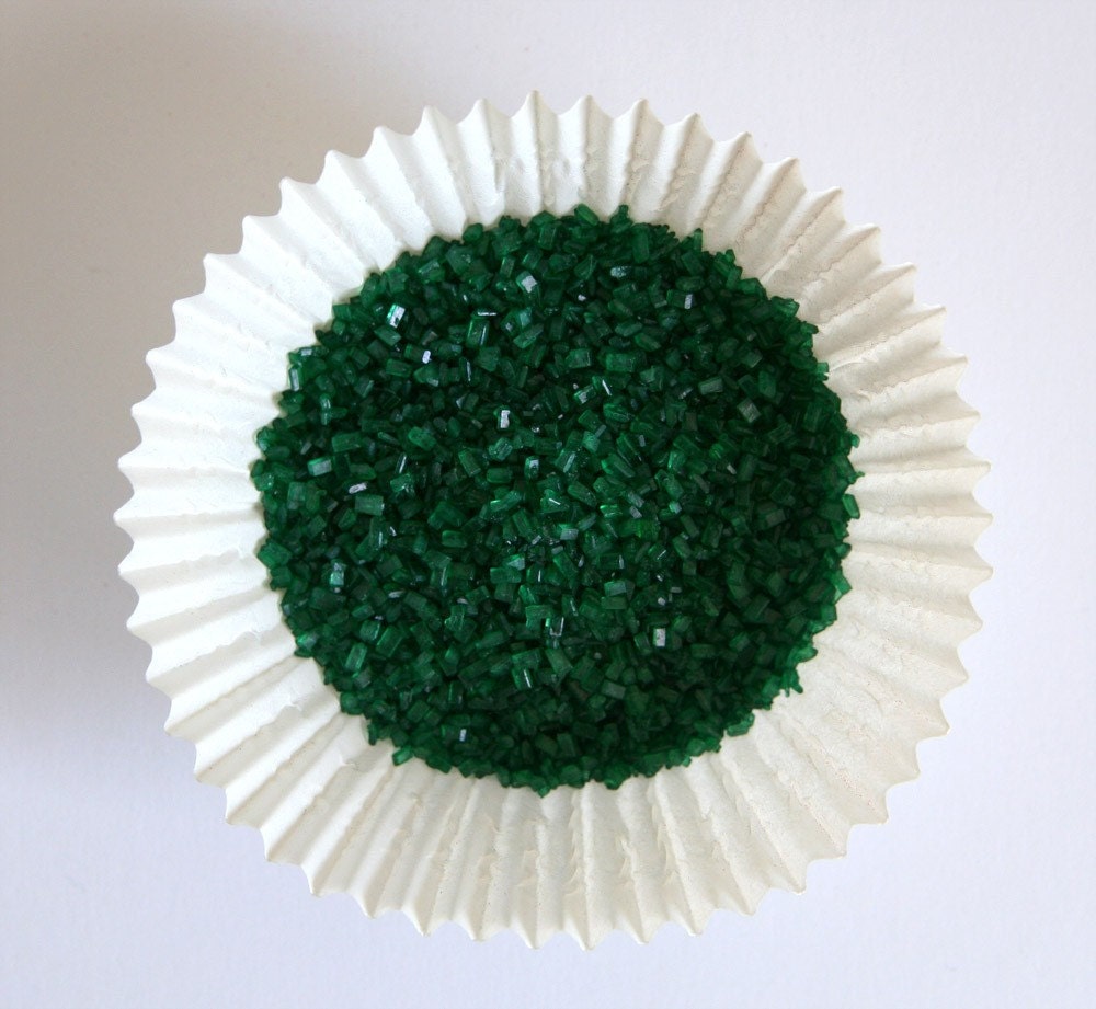 Dark Green Crystal Sugar for Decorating Cupcakes, Cookies and Cakes (4 ounces) Il_170x135