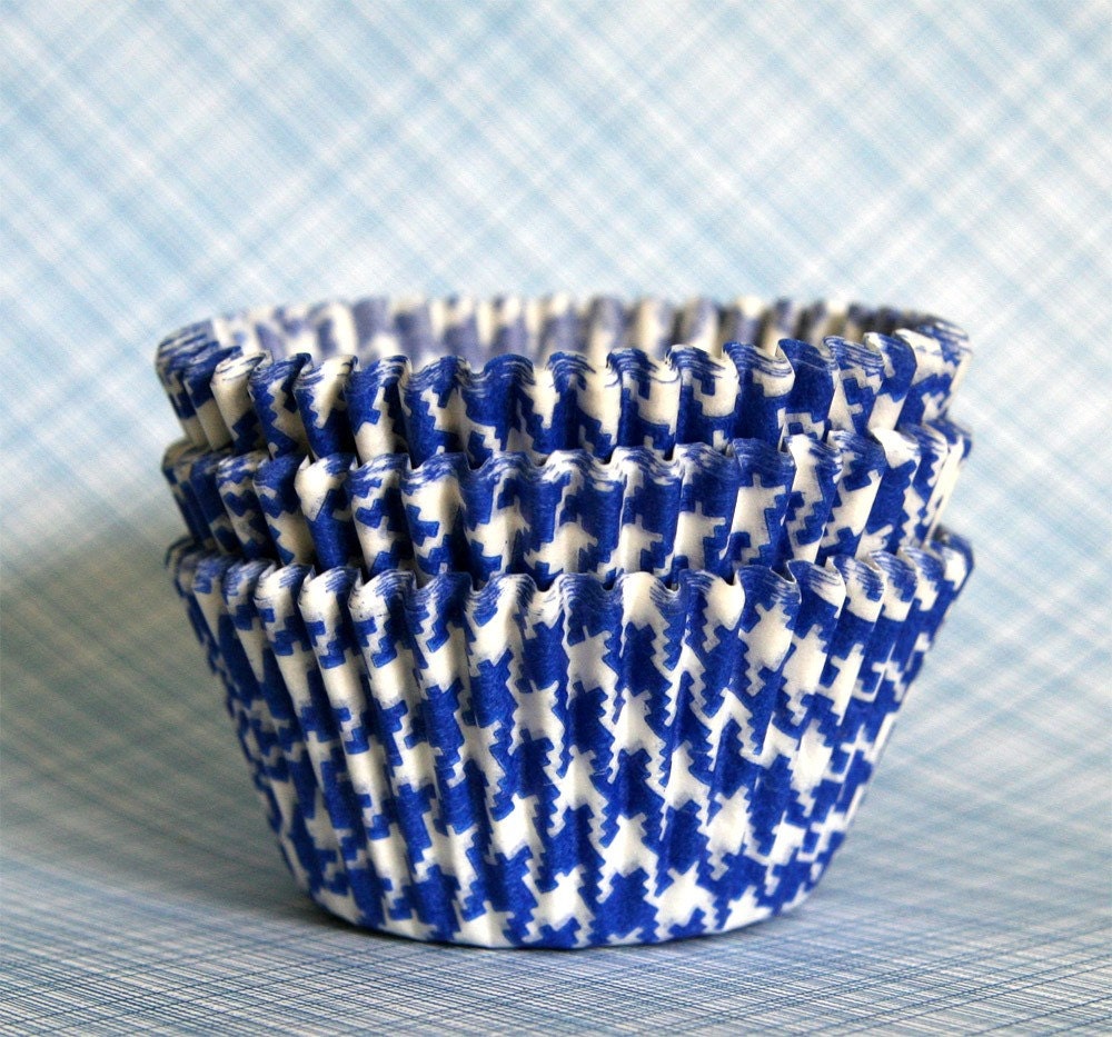 Blue Houndstooth Cupcake Liners (45) Il_170x135