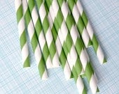 Kelly Green Striped Paper Straws with Free Printable DIY Flags (200) Il_170x135