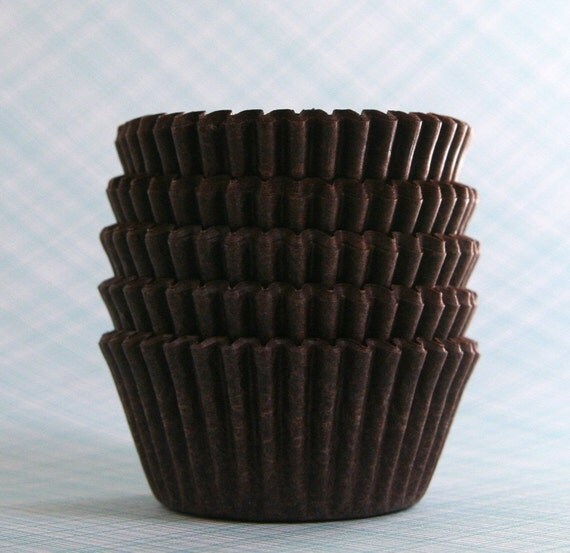 MINI Brown Cupcake Liners Candy Cups (60) Il_570xn