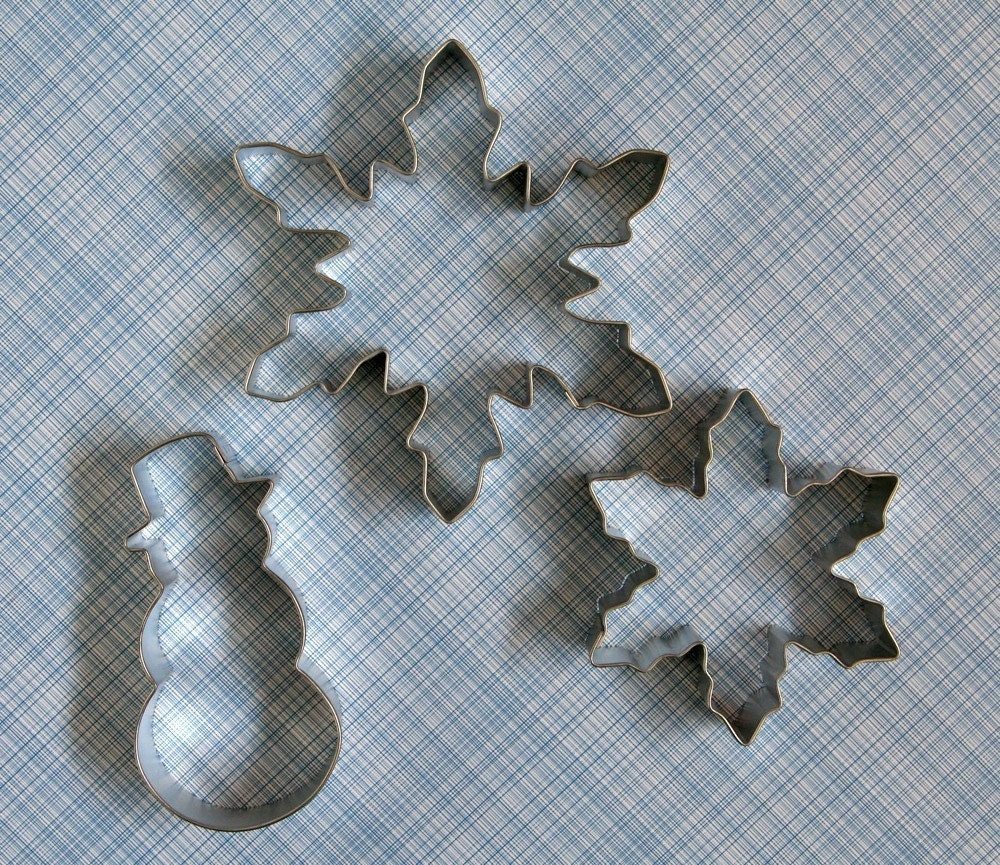 Snowflakes and Snowman Cookie Cutter Set Il_570xn