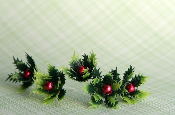 Holly Berry Cupcake Picks (12) Il_570xn