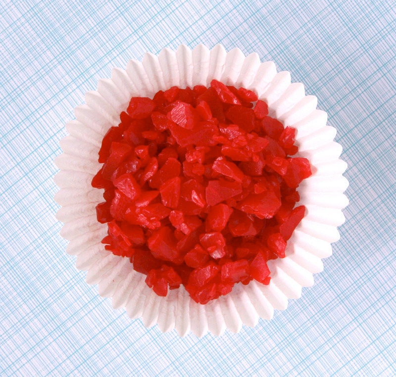 Red Peppermint Candy Crunch Sprinkles for Cupcake and Cake Decorating (3 ounces) Il_570xn