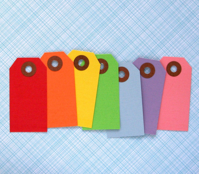 Little Shipping Tags (35) - Rainbow Mix Il_570xn