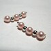 Ear Pins, Sterling Silver Filled Pink Swarovski Pearl Earrings, Pair of Earpins