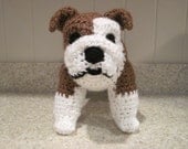 Bulldog Stuffed Animal Crochet Pattern - Digital Download