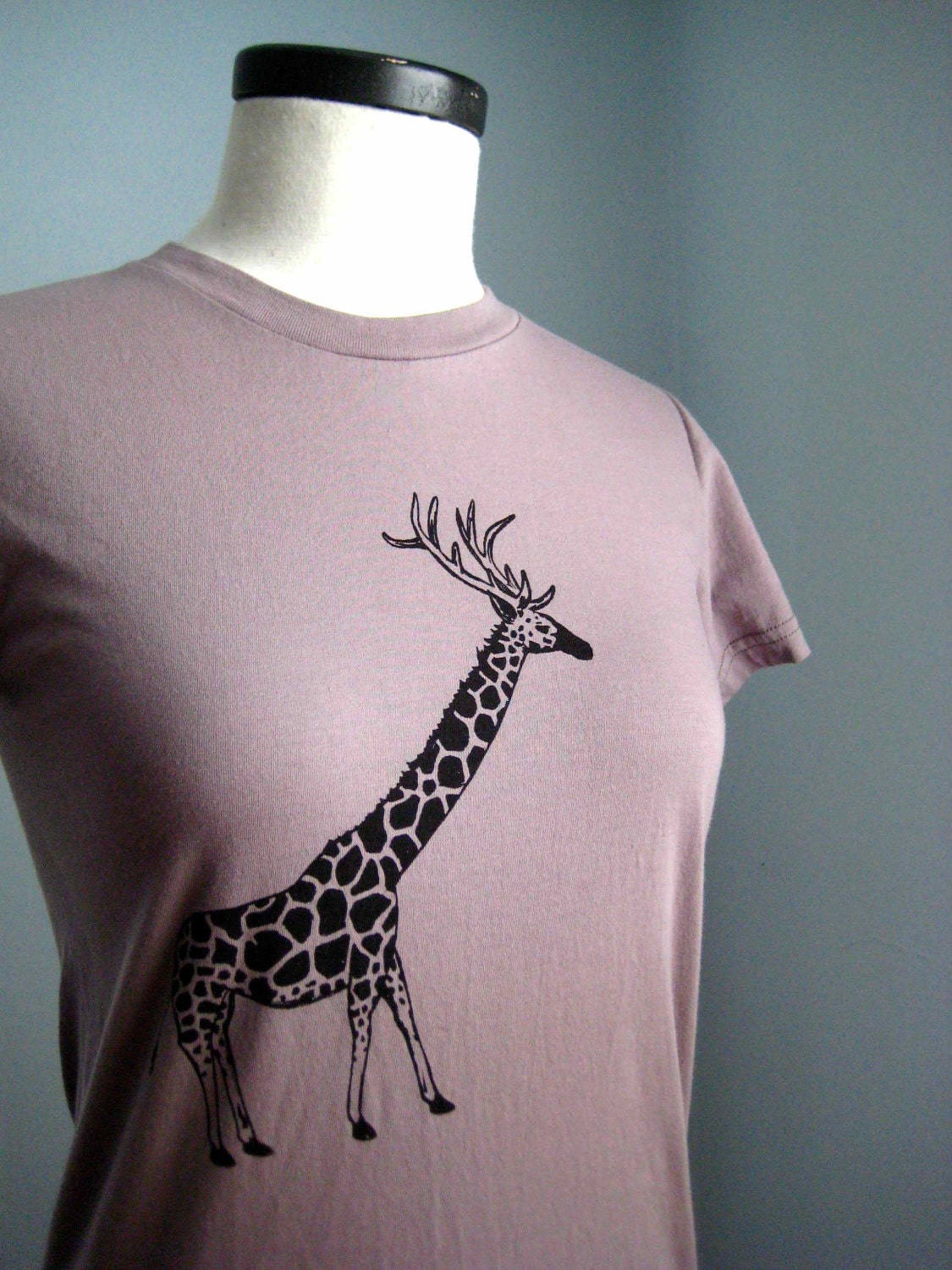 Giraffe with Antlers Women's T Shirt Organic