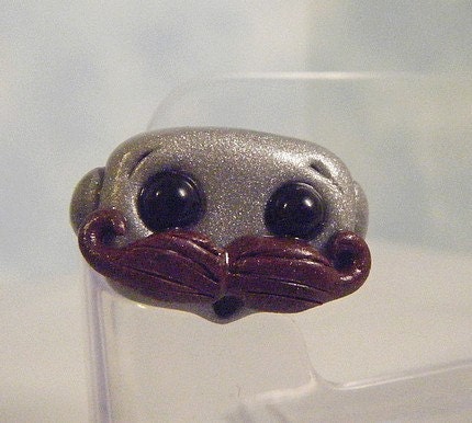 Mustache Robot Ring