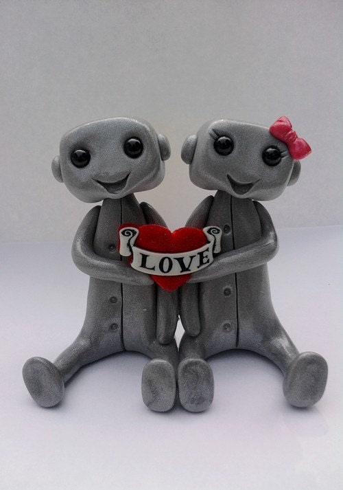 LOVE Robot Cake Topper
